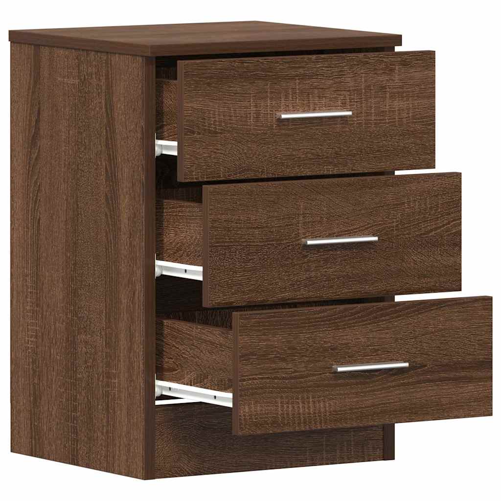 Nachttisch Braun Eichen-Optik 38x35x56 cm Holzwerkstoff